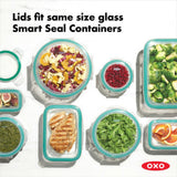 8 Piece Smart Seal Glass Round Container Set Y1