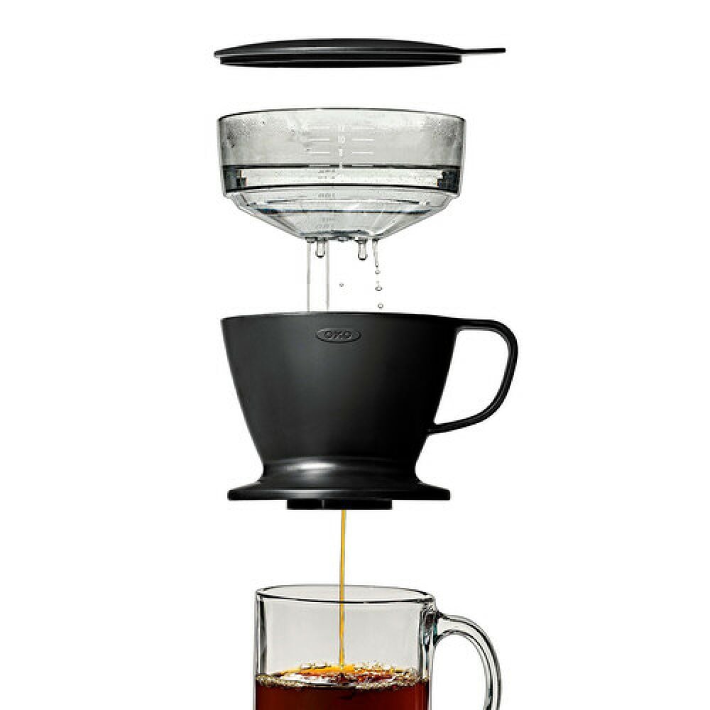Pour Over Coffee Maker with Water Tank - Matte Black T6