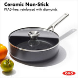 Ceramic Professional Non-Stick 3-Quart Sauté Pan with Lid S3