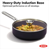 Ceramic Professional Non-Stick 3-Quart Sauté Pan with Lid S3