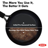 Carbon Steel Obsidian Series 8-Inch Frypan with Silicone Sleeve F9