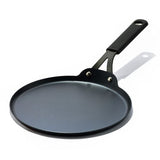 Obsidian Carbon Steel 10-Inch Crêpe Pan with Silicone Sleeve Q4