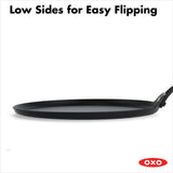 Obsidian Carbon Steel 10-Inch Crêpe Pan with Silicone Sleeve H1