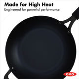 Carbon Steel Obsidian Series 12-Inch Wok with Silicone Sleeve Q4