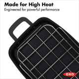 Carbon Steel Obsidian Series Roaster with Rack T8