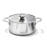 Stainless Steel Mira Series 5.2qt Casserole And Lid F7