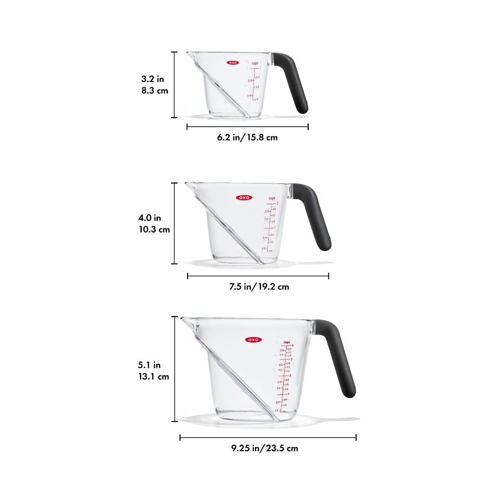 3 Piece Angled Measuring Cup Set S0