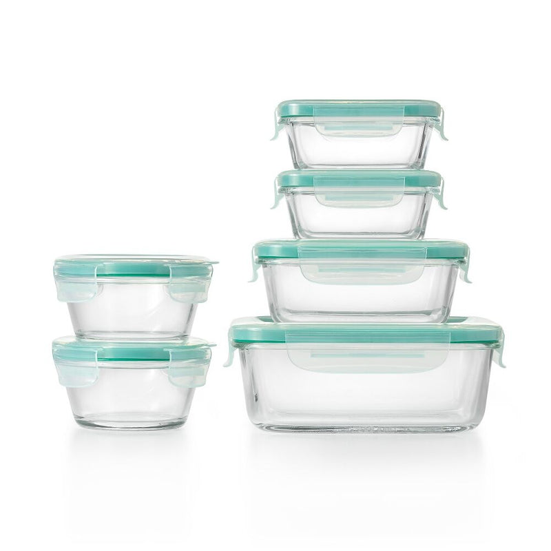 OXO Good Grips 12 Piece Smart Seal Glass Container Set L9