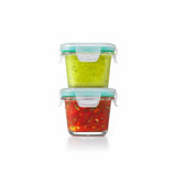 4 Piece Smart Seal Glass Mini Square Container Set P4