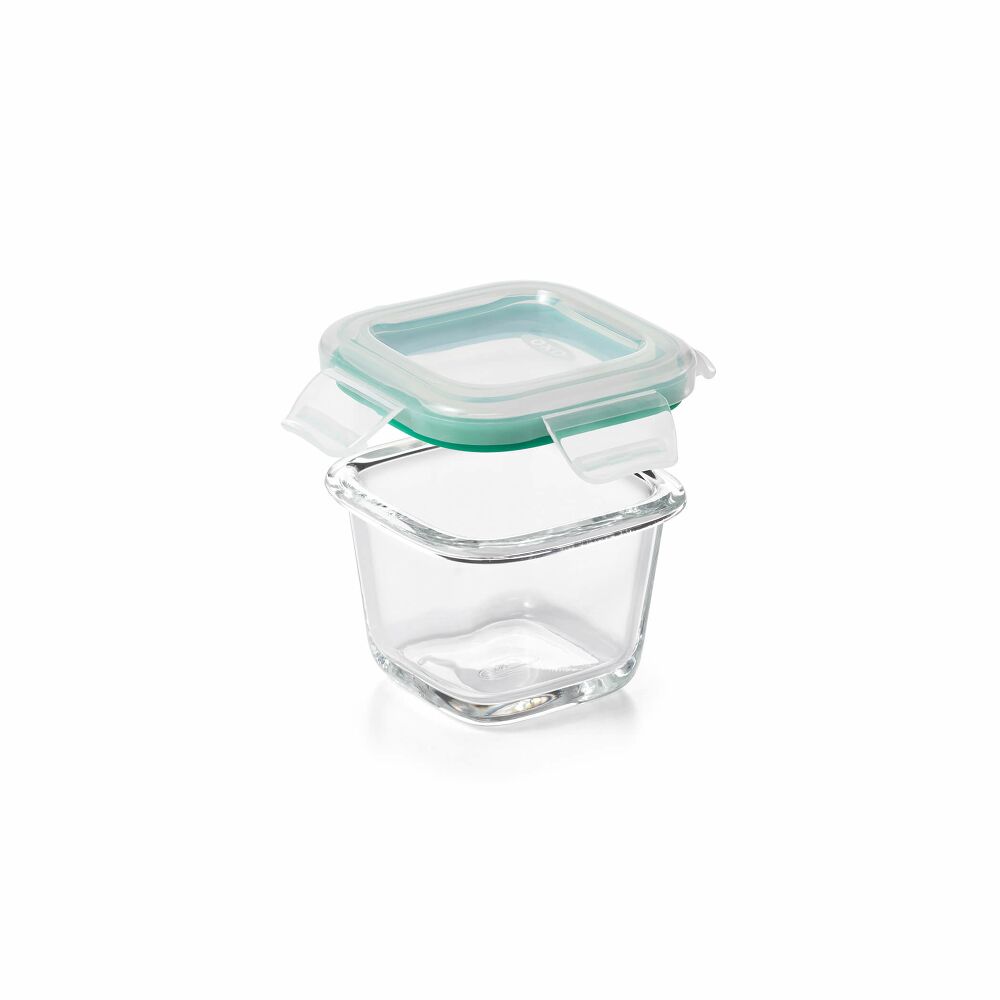 4 Piece Smart Seal Glass Mini Square Container Set P4