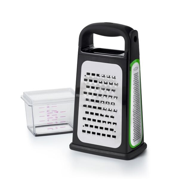 Etched Box Grater With Removable Zester E7