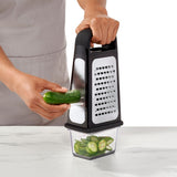 Etched Box Grater With Removable Zester E7