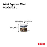POP Container - Mini Square Mini (0.2 Qt.) T8