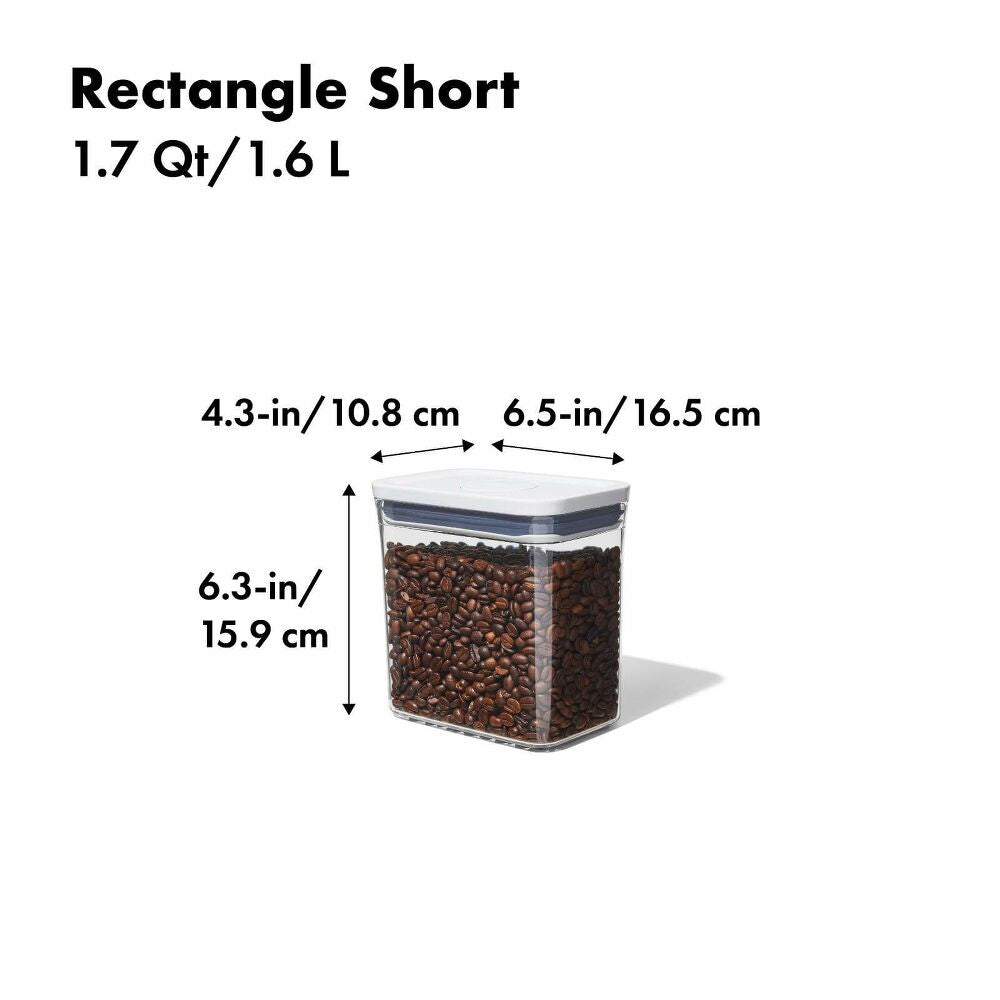 POP Container - Rectangle Short (1.7 Qt/1.6 L) - Matte Black R3