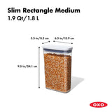 POP Container - Slim Rectangle Medium (1.9 Qt.) H1
