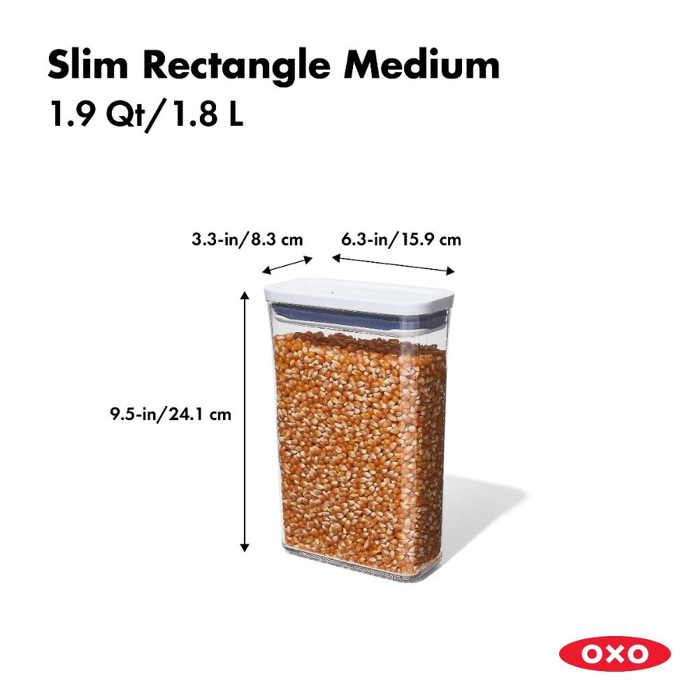 POP Container - Slim Rectangle Medium (1.9 Qt.) H1