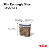 POP Container - Slim Rectangle Short (1.2 Qt.) Y5