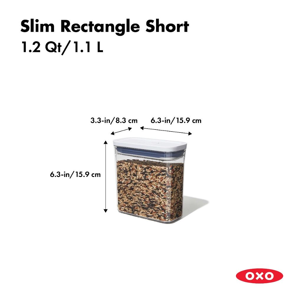 POP Container - Slim Rectangle Short (1.2 Qt.) Y5