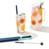 4-Piece Reusable Straw and Brush Set with Case R3