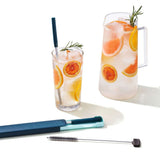 4-Piece Reusable Straw and Brush Set with Case R3
