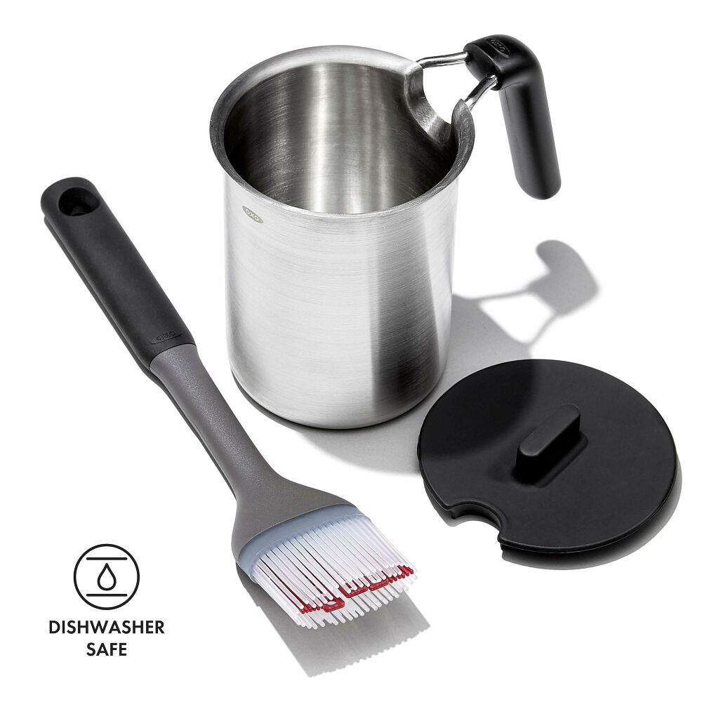 Grilling Basting Pot and Brush Set L0
