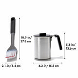 Grilling Basting Pot and Brush Set L0