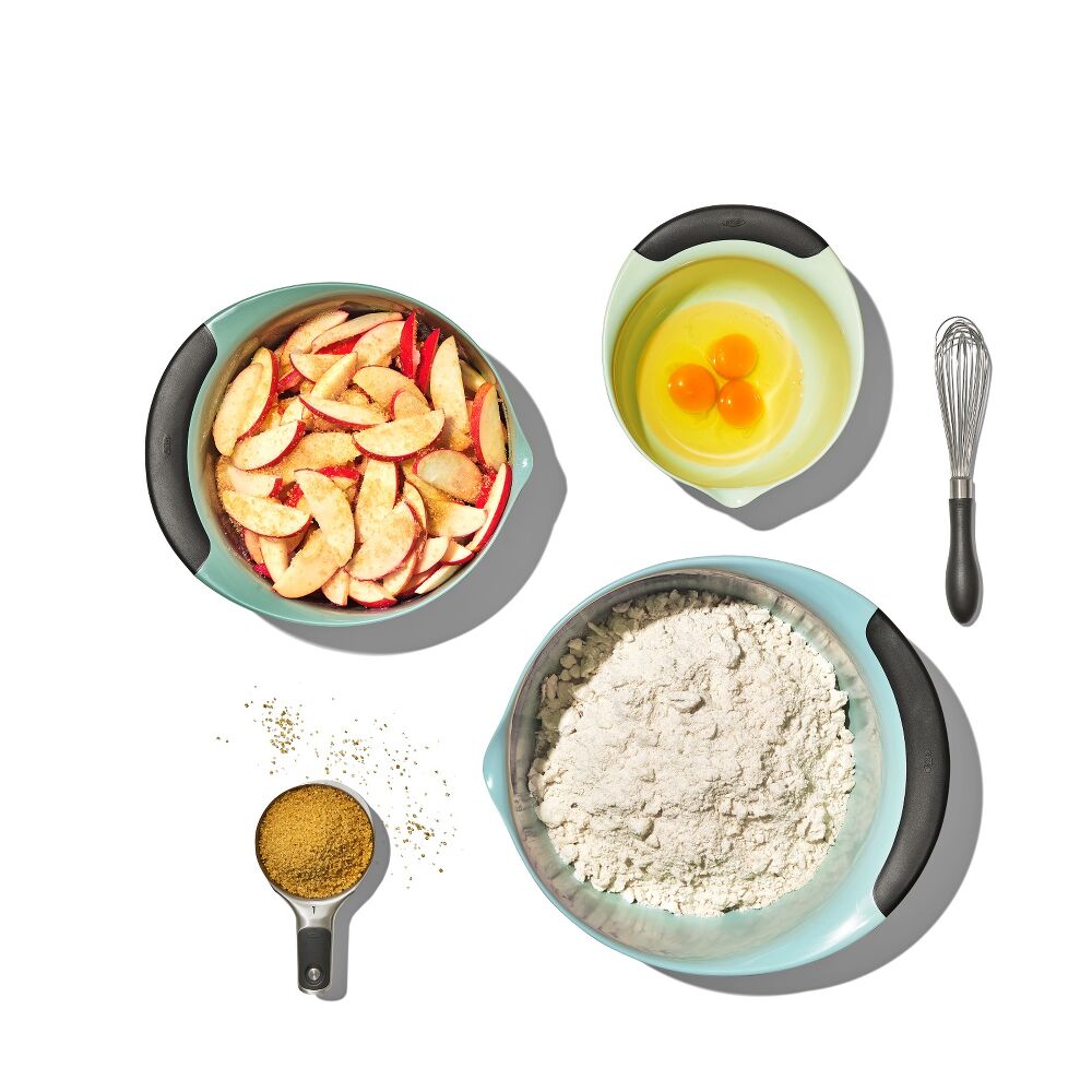 3 Piece Mixing Bowl Set - Cadet Blue, Tower Grey, Jade U4