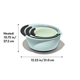 3 Piece Mixing Bowl Set - Cadet Blue, Tower Grey, Jade U4