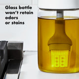 Glass Oil Bottle and Silicone Brush Set T5