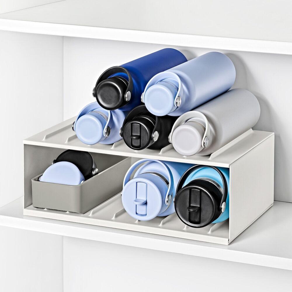 Water Bottle Organizer with Accessory Bin N1