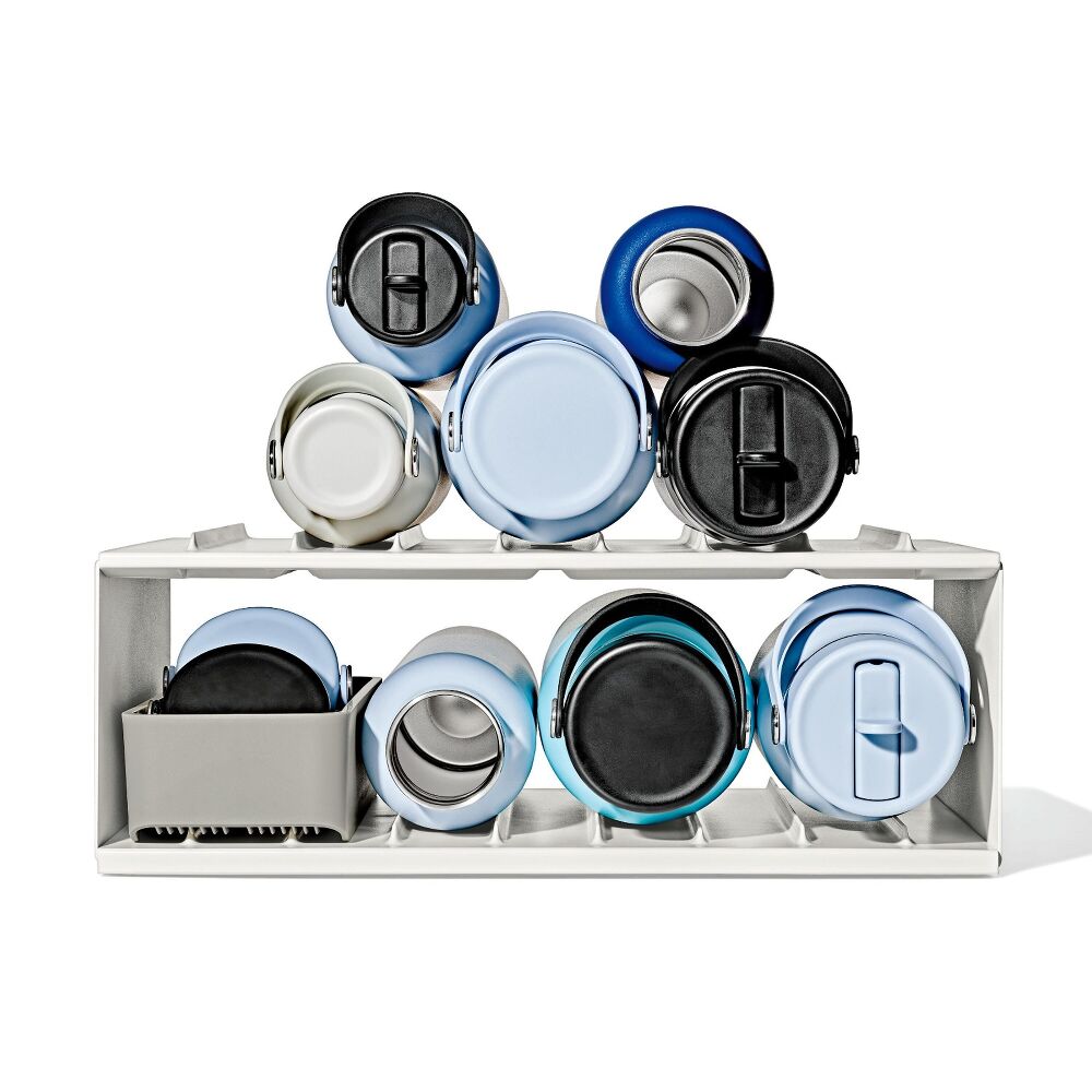 Water Bottle Organizer with Accessory Bin N1