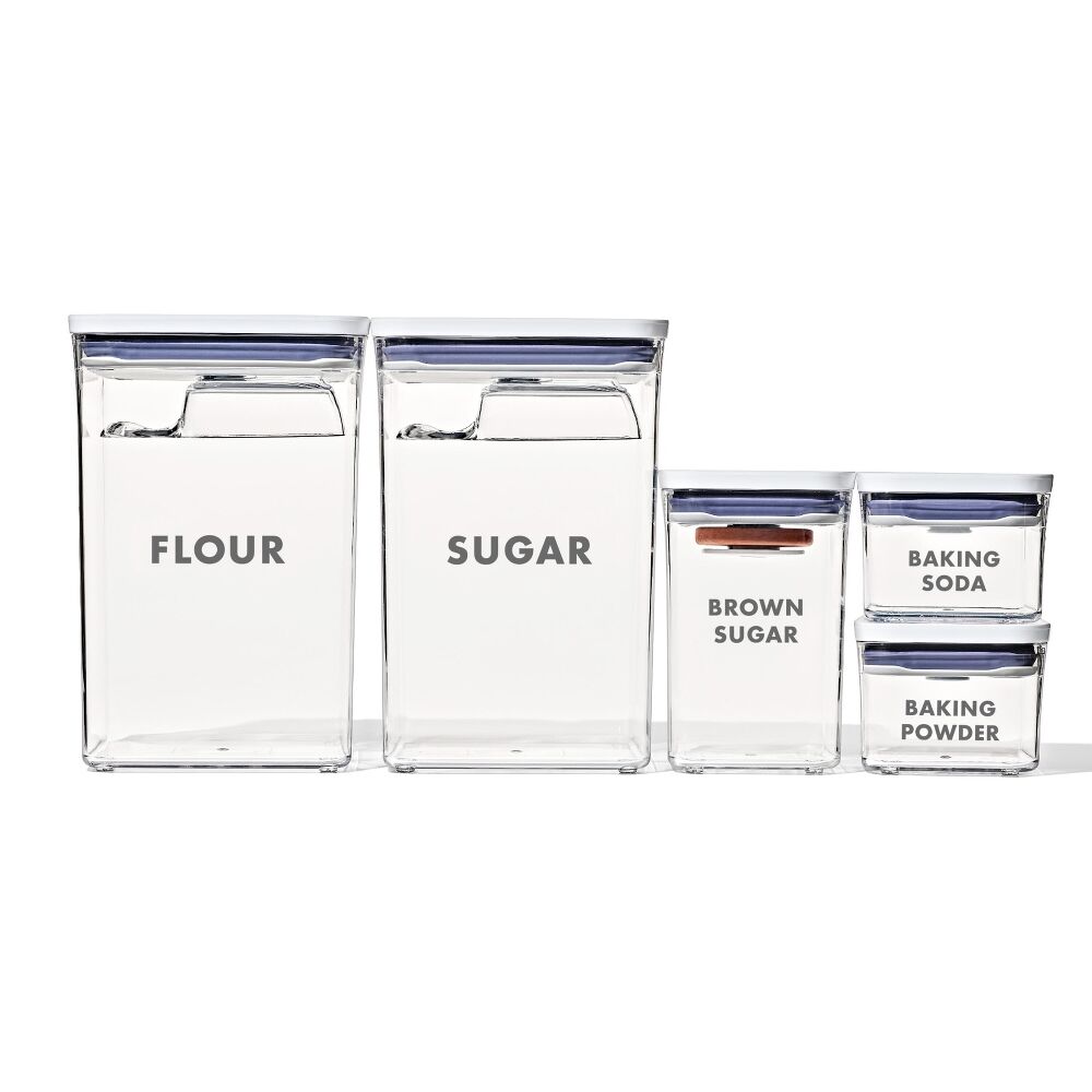 8-Piece Prelabeled Baking POP Container Set L1