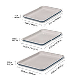 Non-Stick Pro Ceramic Coated Metal Bakeware 3 Pc Set H2