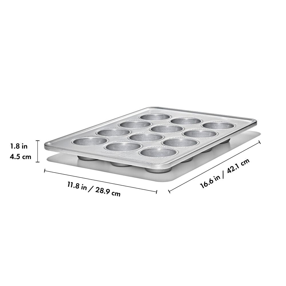 Nonstick Pro Clear Coated 12 Cup Muffin Pan S1
