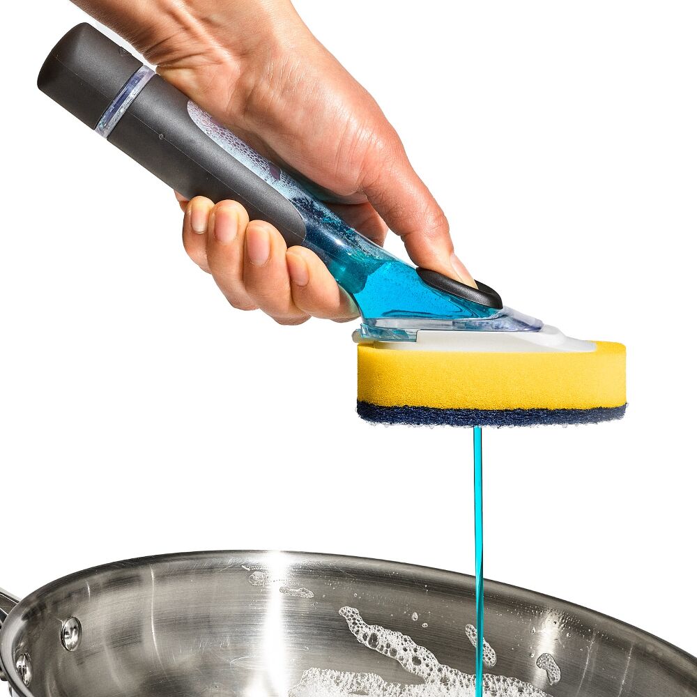 Soap Dispensing Dish Scrub F0