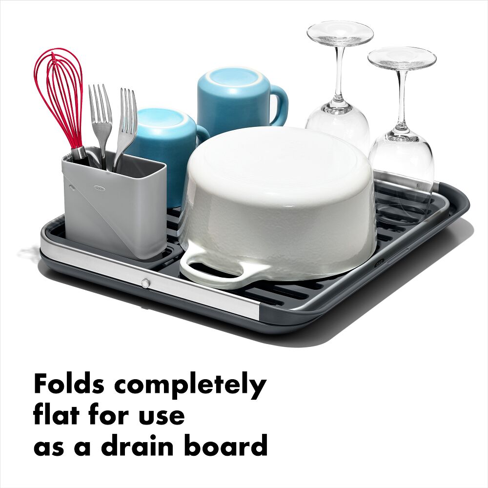 OXO Good Grips Aluminum Fold Flat Dish Rack I1