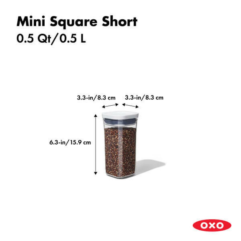 POP Container - Mini Square Short (0.5 Qt.) H2
