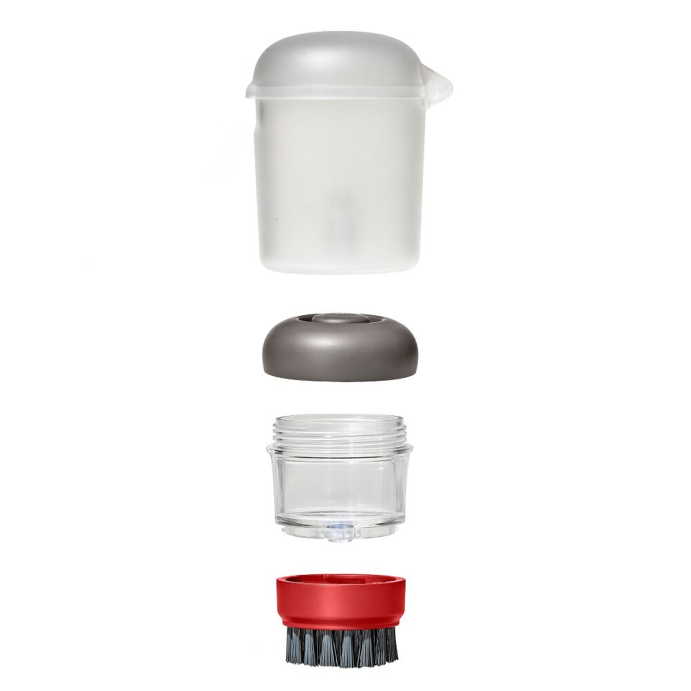 Outdoor Soap Dispensing Dish Brush with Storage Case N0