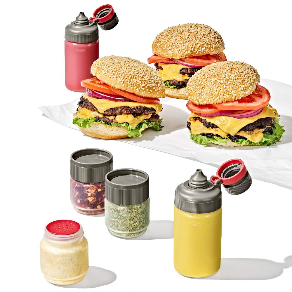 Outdoor 7-Piece Spice Shaker & Squeeze Bottle Set E6