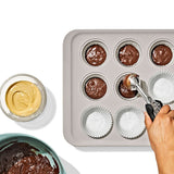 Non-Stick Pro Ceramic Coated Metal Bakeware 12 Cup Muffin Pan J9