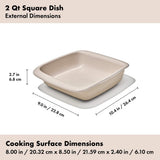 2 Qt Square Stoneware Baking Dish B5