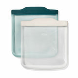 Silicone Reusable Bag -  4 Piece Lunch Set - Oat/Lagoon K3