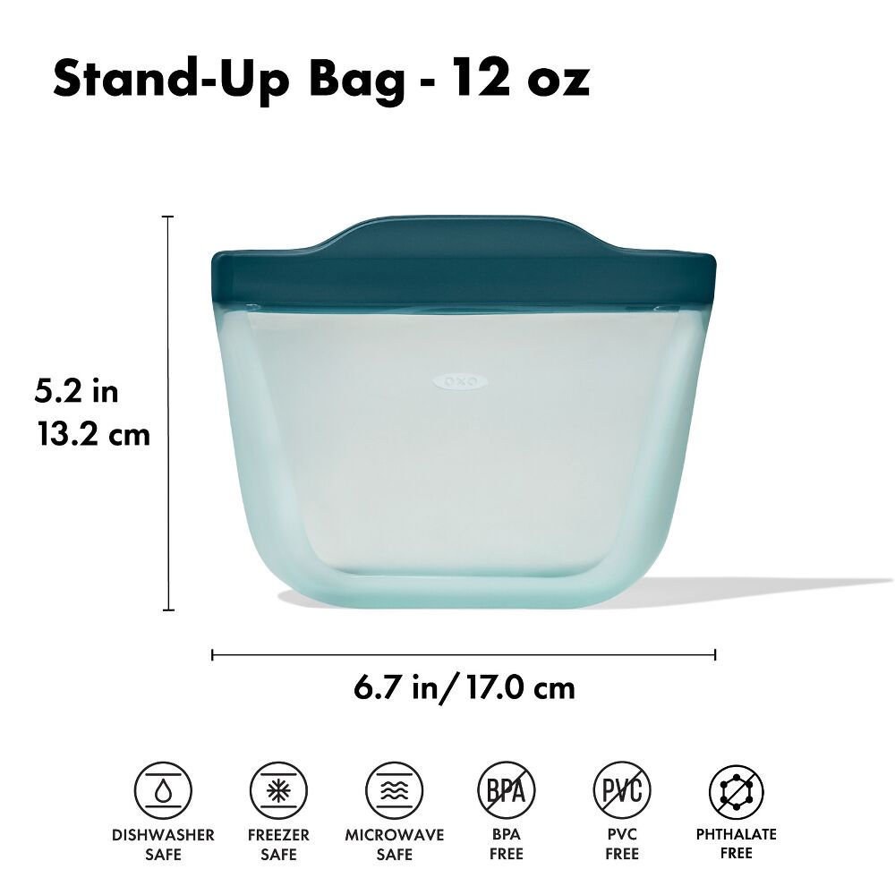 Silicone Reusable Bag - Stand-Up Snack (12 oz) – Lagoon R8