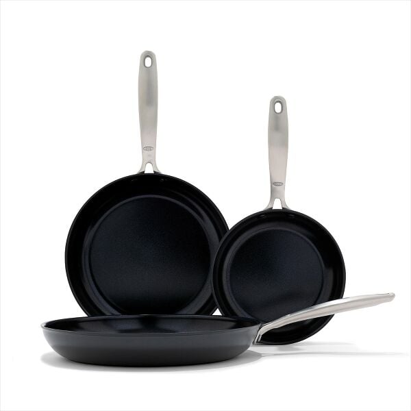Enhanced Non-Stick 3-Piece Frypan Set — Black O9