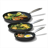 Enhanced Non-Stick 3-Piece Frypan Set — Black O9
