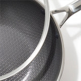 Trident Hybrid Non-Stick Stainless Steel 5 Qt Wok with Lid T2