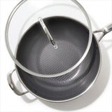 Trident Hybrid Non-Stick Stainless Steel 5 Qt Wok with Lid T2