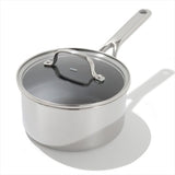 Trident Hybrid Non-Stick Stainless Steel 2.5 Qt Saucepan with Lid Z2