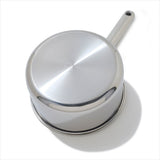 Trident Hybrid Non-Stick Stainless Steel 2.5 Qt Saucepan with Lid D5