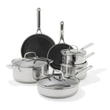 Trident Hybrid Non-Stick Stainless Steel 10-Piece Set D8